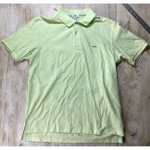 Fish Hippie Mens Large Lime Green Short Sleeve Pique Polo Shirt 14/00163 Beach